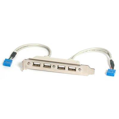 StarTech.com 4 Port USB A Female Slot Plate Adapter - USB panel - 4 pin USB Type A (F) StarTech.com 4 Port USB A Female Slot Plate Adapter - USB panel - 4 pin USB Type A (F)
